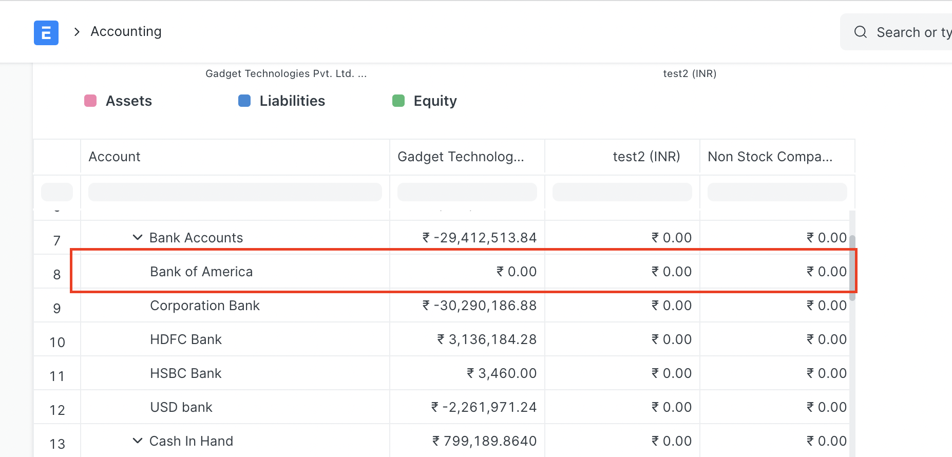 Enable filter to see the zero value